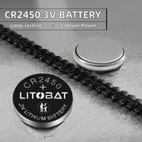 Vente en gros de piles bouton au lithium CR2450/CR2050/CR2430 1,8 V pour télécommandes et appareils électroménagers - Marque Litobat