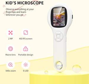 Microscope numérique portable pour enfants, grossissement 500X, jouet scientifique STEM pour <span class=keywords><strong>l</strong></span>'exploration de la nature en plein <span class=keywords><strong>air</strong></span> - Product Image 6