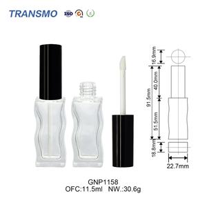 Glass Wavy <b>Lipgloss</b> Tube 10ml Private Label <b>Lipgloss</b> Tube Empty Wholesale <b>Lipgloss</b> Gloss Wavy Glass Lip Gloss Tube - Product Image 2