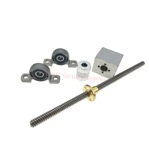 3D Printer T8-800 Stainless Steel Lead Screw Set + KP08 + Shaft Coupling+nut housing Dia 8MM Pitch 2mm Lead 2mm Length 800mm