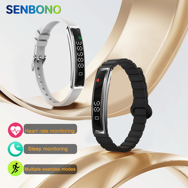SENBONO B3 OEM&ODM Smart Bracelet with Heart Rate & Sleep Tracker Magnetic Charging Unisex Compatible with Android IOS