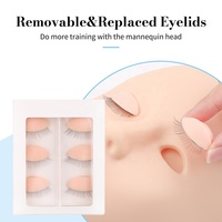 Vente d'usine, tête de mannequin pour extensions de cils, blanc, noir, marron, pratique, extensions de cils amovibles, pour la formation aux extensions de cils