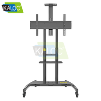 Support mobile Kaloc 180 pour téléviseurs de 55 à 80 pouces, chariot mobile robuste réglable, support de télévision portable