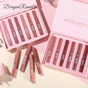 Set de 6 Brillos Labiales Mate <span class=keywords><strong>Dragon</strong></span> Ranee - Acabado Aterciopelado de Larga Duración, 6 Colores para <span class=keywords><strong>Maquillaje</strong></span> Diario y de Fiesta - Product Image 2