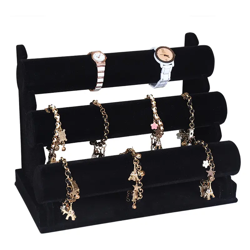 Guorui под заказ, античный бархат, деревянная подставка, ювелирные изделия, браслет, ожерелье, ювелирные изделия, демонстрационная подставка