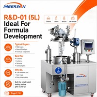 Mélangeur émulsifiant homogénéisateur sous vide automatique 5L avec pompe à engrenages haute précision pour cosmétiques, shampoings, sauces, idéal pour les petites salles de R&D et les formulateurs