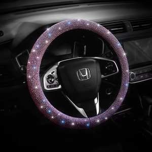 Cubierta de volante delantero de diamantes de imitación de cristal brillante accesorio Universal de coche PVC disponible varios colores para <span class=keywords><strong>Land</strong></span> <span class=keywords><strong>Cruiser</strong></span> Civic - Product Image 6