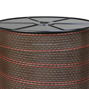Ruban de clôture électrique polyvalent <span class=keywords><strong>marron</strong></span> et rouge, diamètre 28 mm, longueur 200 m, pour une protection fiable et une dissuasion efficace des prédateurs - Product Image 3