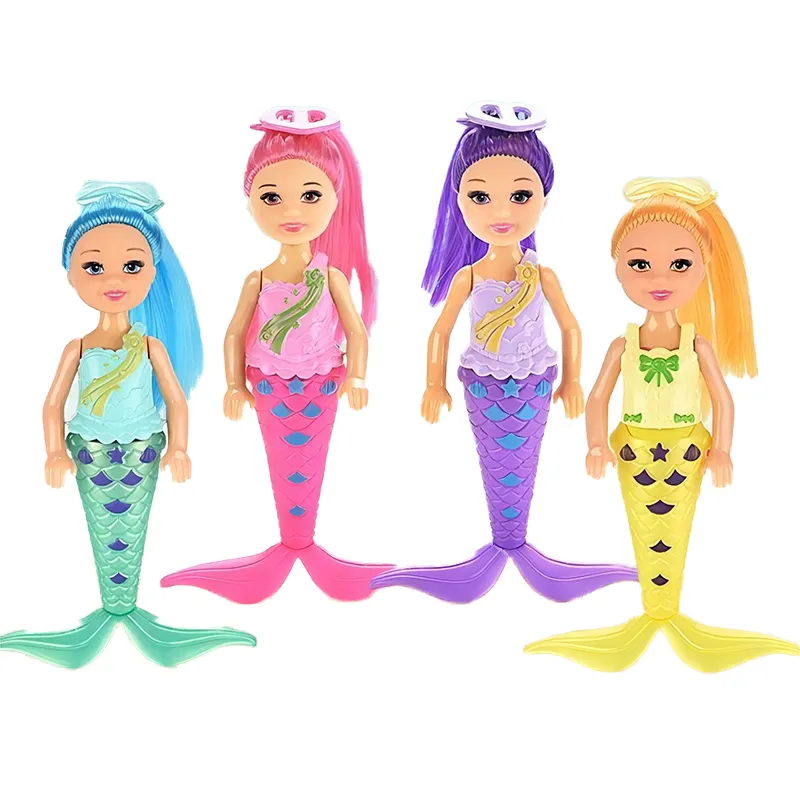 QSおもちゃ高品質かわいい色の海の人形の女の子のギフトプラスチックのおもちゃ14CM変更マーメイド5インチミニ人形の女の子のためのおもちゃ