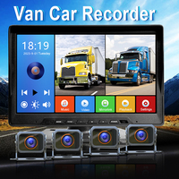 Pemutar Multi-media Mobil Kamera AHD 1080P Layar Terpisah Perekam DVR Kendaraan Monitor 10.1 Inci 4 Saluran untuk Truk Bus