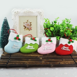 Mini bas rouges feutre tissu bas <span class=keywords><strong>de</strong></span> Noël cadeau chaussettes décoration grand bas <span class=keywords><strong>de</strong></span> Noël - Product Image 4
