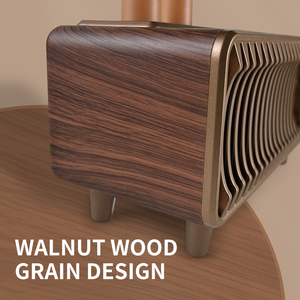 Haut-parleur sans fil rétro T7, design vintage en bois de noyer, <span class=keywords><strong>radio</strong></span> <span class=keywords><strong>FM</strong></span> 20W avec cadran rotatif, lecture USB/TF/Aux - Product Image 4