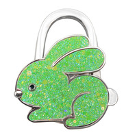 BB-082 Crochet de suspension pliable portable en forme de lapin de dessin animé pour sac à main, sac bandoulière, à fixer sur le bord de table
