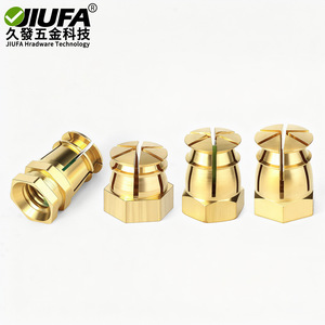 Inserts filetés en cuivre pur JiuFa, métriques, grossiers, à droite, entièrement filetés, pour réparation de meubles et chevilles d'expansion - Product Image 5