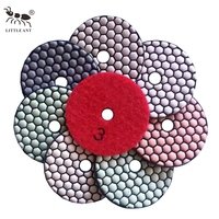 Pads de polissage diamantés en résine haute performance LITTLE ANT 100 mm à sec pour projets de polissage des bords de pierres naturelles