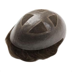 Tupé de Cabello Humano para Hombre, con Cuatro Inserciones de Encaje, Tupé de Cabello Remy Indio - Product Image 1