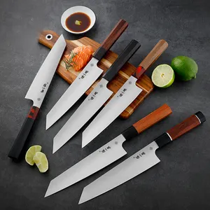 Conjunto de 5 pcs Excelente Japonês Sushi Sashimi Chef Facas com Punho De Madeira Rara