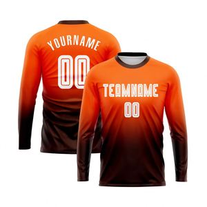 Gradient <b>Long</b> Sleeve Soccer Jersey Football Sports Shirt Breathable Quick Dry Athletic <b>Match</b> Training Uniform for Men Teams - Product Image 1