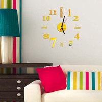 Stiker Jam Dinding Cermin 3d Perekat Dekorasi Rumah