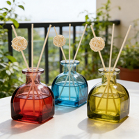 Flacons vides de luxe 100ml 150ml pour diffuseur à bâtonnets sans flamme, en verre, pour huiles d'aromathérapie, personnalisables avec marque privée