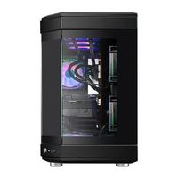 Étui en verre trempé à longue bande avec écran Lcd 240 360 étuis d'ordinateur de jeu Atx à refroidissement par eau avec cube d'écran