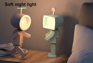 หุ่นยนต์ขนาดเล็ก LED พร้อมไฟอ่านหนังสือไฟแม่เหล็กสำหรับกลางคืน - Product Image 5