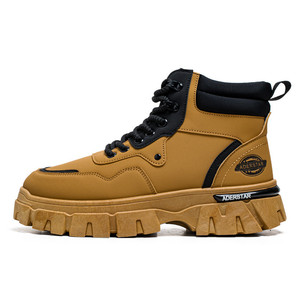 2026 New Chelsea Boots <strong>Ankle</strong> <strong>Bootie</strong> Men's Shoes Winter Lace-up Retro Thick-Soled Height-Increasing Sneakers Motorcycle Work Mesh - Product Image 5