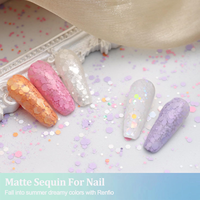 Paillettes hexagonales mates pastel macaron, de tailles variées, pour nail art, résine, artisanat, époxy, décoration DIY, échantillons en vrac
