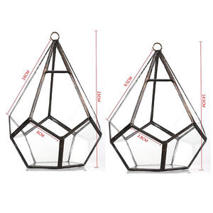 Moderne Innen öffnung <span class=keywords><strong>Teardrop</strong></span> Form Pflanzer Topf Glas Geometrisches <span class=keywords><strong>Terrarium</strong></span> Wandbehang Glas Geometrisches <span class=keywords><strong>Terrarium</strong></span> für Sukkulente - Product Image 2