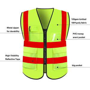 視認性の高い反射安全Tシャツ構造ポケット付きハイビズワークシャツ - Product Image 2