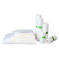 Rouleau sous vide en relief de 20*500cm pour stockage congelé Rouleaux PA/PE de sacs pour sceller sous vide les aliments Rouleaux sous vide en plastique transparent