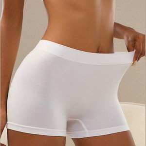 Shorts Deportivos de Cintura Media para Mujer, Tejido de Nailon y Algodón sin Costuras, Estilo Europeo y <span class=keywords><strong>Americano</strong></span>, Color Sólido - Product Image 2