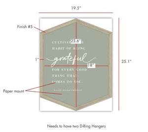 18x24 Greatful Plaque Handmade Lettres de style nautique Thème Art mural encadré - Product Image 6