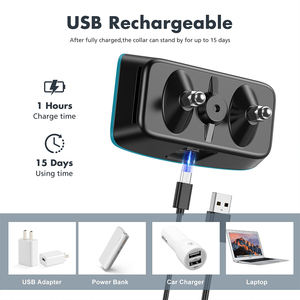 छोटे/मध्यम कुत्तों के लिए रिचार्जेबल वाटरप्रूफ आईपी 67 एंटी-छाल नियंत्रण कॉलर 7 समायोज्य संवेदनशीलता स्तर बीप कंपन - Product Image 6