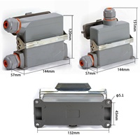 Connecteur Rectangulaire Étanche BYLJQ IP65 HE-018 24, Prise à Découplage Rapide Robuste pour Équipement Industriel et Réparation de Câblage