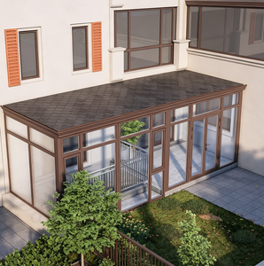 Veranda Moderna in Alluminio Personalizzata per Tutte le Stagioni, Villa Prefabbricata <span class=keywords><strong>con</strong></span> Tetto Retrattile in Vetro Temperato e <span class=keywords><strong>Porta</strong></span> Trasparente per Hotel - Product Image 1