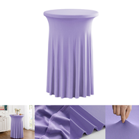 Nappe de Table de Cocktail en Spandex rond Orange brûlant Nappes de Cocktail de Bar Highboy haut pour Banquet de Cocktail