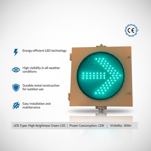 Semáforo LED de Alta Durabilidad con Flecha Roja, Alimentado por Energía Solar, para Advertencia en Obras Viales, Entrada de Depósitos Industriales - Product Image 4