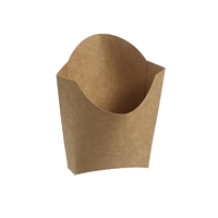 Boîte à frites en papier kraft de luxe avec impression personnalisée et design de dessin animé pour l'emballage des aliments frits et la livraison à emporter des restaurants