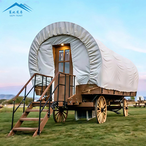 เต็นท์ครอบครัวสุดหรูแบบมีล้อสำหรับตั้งแคมป์กลางแจ้ง รุ่น Conestoga Wagon Tent - Product Image 1