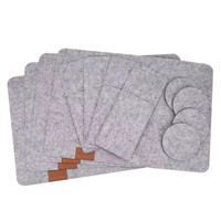 Nouveaux dessous de plat rectangulaires en feutre de polyester, dessous de plat écologiques en feutre, dessous de plat en feutre