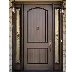 ביטחון חיצוני ברזל דלתות כניסה פלדת עיצוב דלתות מגורים עבור בתי אבטחה