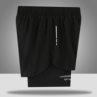 Shorts de sport pour hommes, shorts de course athlétiques pour hommes, shorts de sport avec compression, vente en gros de shorts de sport pour hommes 2 en 1