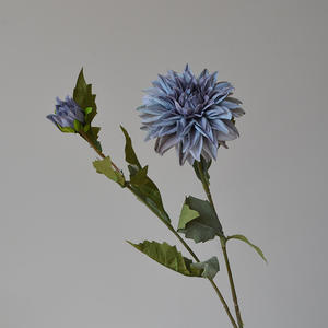 Injoy IJ042 Artificial Dahlia <b>Flowers</b> 2 Heads Modern Style Silk Handmade Wedding Table Centerpiece - Product Image 5