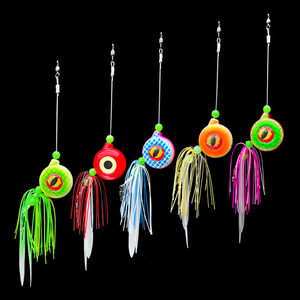 <span class=keywords><strong>Jig</strong></span> en caoutchouc plombé de 300g avec hameçons en ligne et jupe pour la pêche au bar en eau douce, utilisation en rivière, jigging à lancer lent, tailles 100g-300g - Product Image 2
