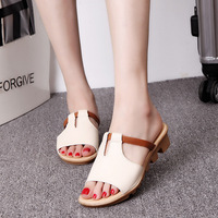 Nouvelles sandales d'été compensées à bout ouvert pour femme, style coréen, couleur unie, décontractées, à bride unique, grandes tailles, respirantes, pour la plage