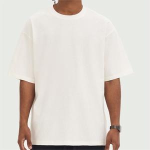 Camiseta Premium de Algodón 100% de Manga Corta Casual para Hombre, Estilo Boxy, 250 Gsm, Lisa, Corta, Oversize, en Blanco - Product Image 2
