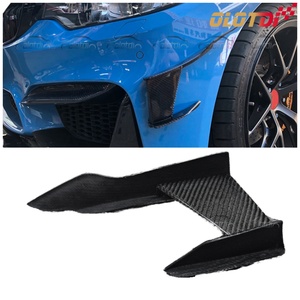 MAD Style for BMW M3 F80 M4 F82 F83 Carbon Fiber Front Bumper Spat Canards Trims <b>Splitters</b> Fins Spoiler - Product Image 2