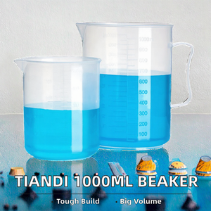 CS Labglass 50ml 100ml Chemistry Laboratory Transparent <strong>Plastic</strong> Shatterproof <strong>Measuring</strong> <strong>Beakers</strong> with Spout 3-Year Warranty - Product Image 4