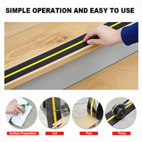 Ruban antidérapant en PVC haute résistance, imperméable, pour la sécurité, antidérapant, pour les escaliers, extérieur, intérieur, auto-adhésif, 2 pouces x 16,5 pieds, rouleau